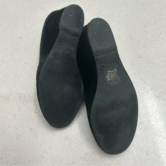 MM6 Martin Margiela Black Ostrich Embossed Velvet Wedge Shoes - Picture 10 of 12